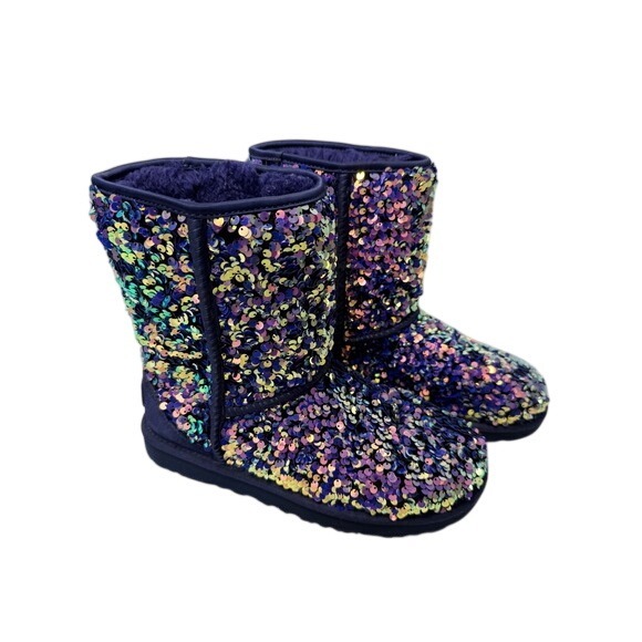 UGG Shoes - UGG Classic Stellar Sequin Boots - Blue
